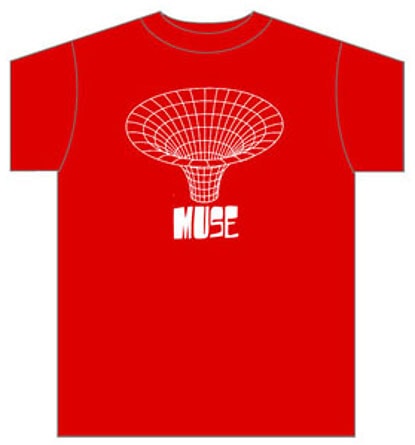 Muse Drawn In Black Hole Mens Red T-Shirt