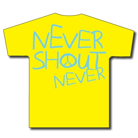NeverShoutNever! Logo Youth Mens Yellow T-shirt - Youth M Only
