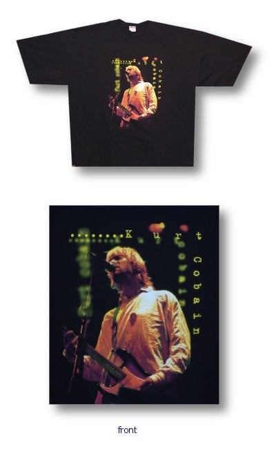 Kurt Cobain Yellow Photo T-shirt - Band 
