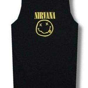 Nirvana Smile Jr Ribbed Black Tank Top