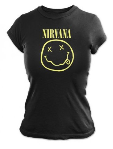 Nirvana Smile Tissue Jr Black T-Shirt