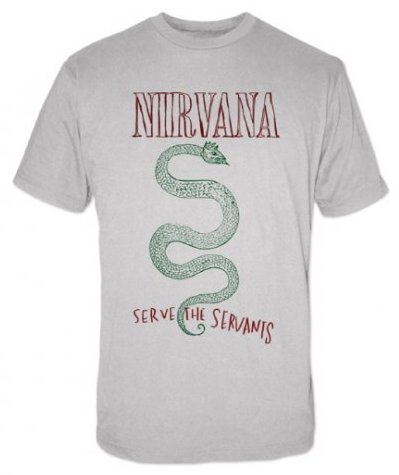 Nirvana Serve the Serpents Snake Mens White T-shirt