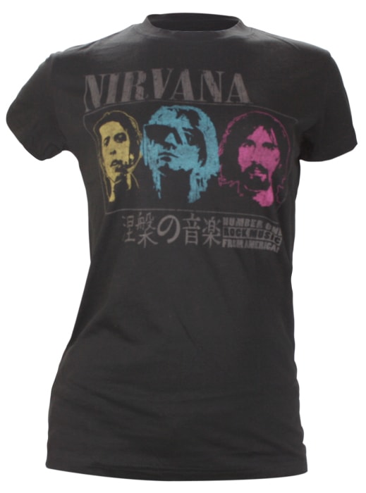 Nirvana No 1 Rock Girls Black T-Shirt
