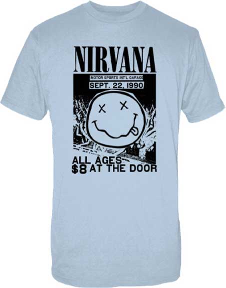 Nirvana Motor Sports Flyer Mens White T-Shirt