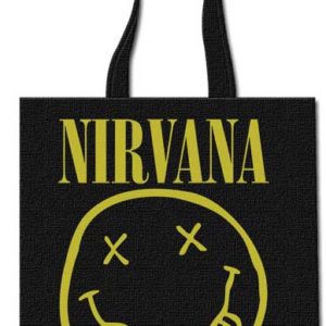 Nirvana Smiley & Logo Tote Bag