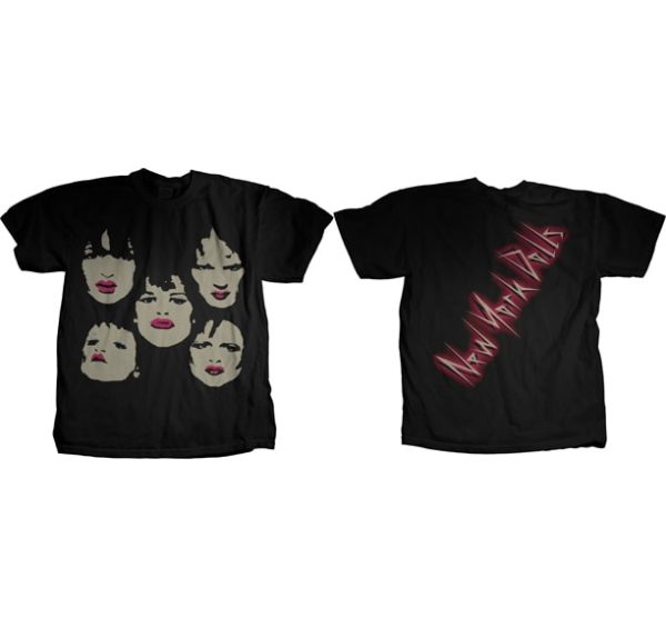 New York Dolls Faces Mens Black T-shirt