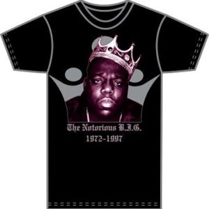 Notorious B.I.G. Crown Memorial Mens Black T-shirt