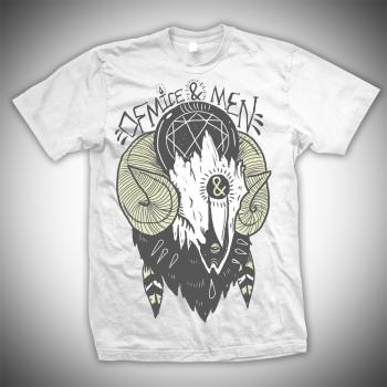 Of Mice & Men Ram Skull Mens White T-shirt