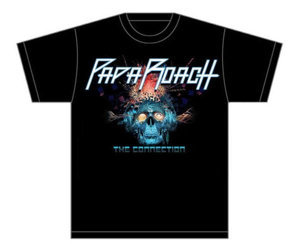 Papa Roach Connection Skull Mens Black T-Shirt