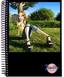 Pin Up Toons Grassy Spiral Notebook