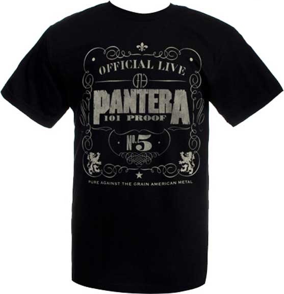 Pantera 101 Proof Mens Black T-shirt