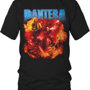 Pantera Flames Mens Black T-shirt