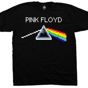 Pink Floyd DSOTM Pixel Mens Black T-shirt