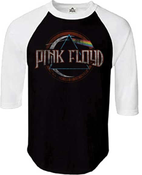 Pink Floyd Dark Side of the Moon Raglan Mens Black T-Shirt
