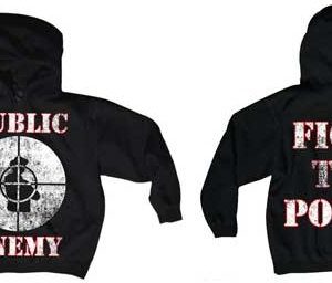 Public Enemy Fight The Power Zip Hoodie Small Only