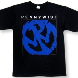 Pennywise Blue Logo Mens Black T-shirt