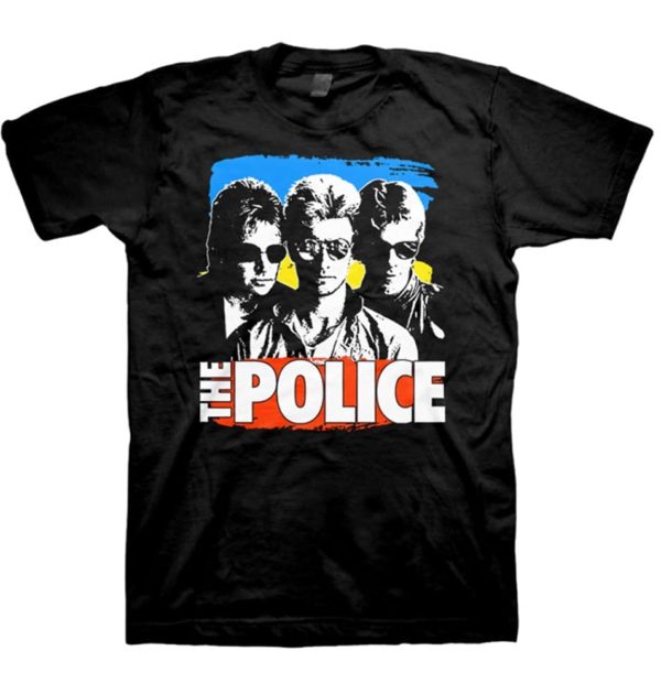 The Police Sunglasses With Paint Mens Black T-Shirt