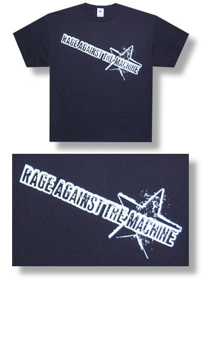 RATM Splatter Star Mens Black T-shirt - Small Only