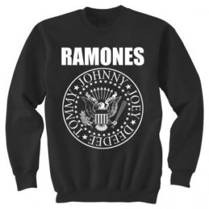 Ramones Classic Seal Fleece Mens Black Sweatshirt