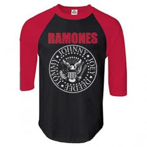 Ramones Seal Raglan Mens Black T-shirt
