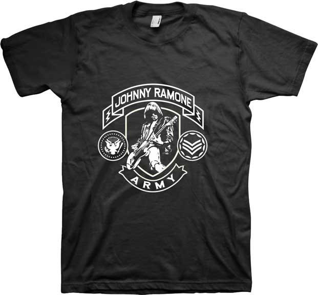 Ramones Johnny Ramone Army Logo Mens 