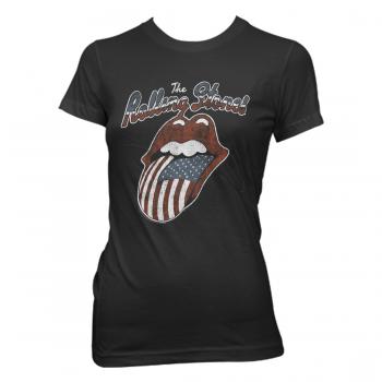 Rolling Stones Vintage USA Jr Women Black T-shirt