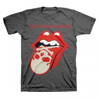 Rolling Stones Skull Tongue Mens Gray T-Shirt