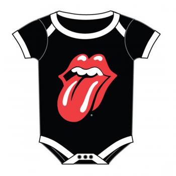 Rolling Stones Tongue Black Infants One Piece