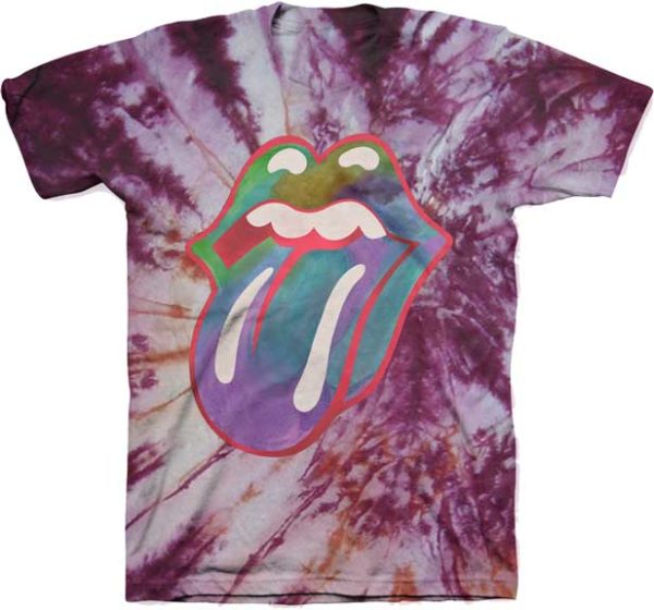 Rolling Stones Tongue Tie-Dye Mens T-shirt