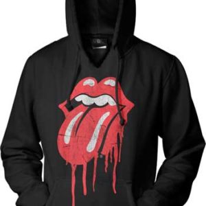 Rolling Stones Dripping Tongue Black Hoodie