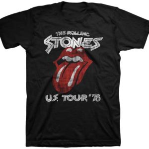 Rolling Stones '78 U.S. Tour Mens Black T-shirt