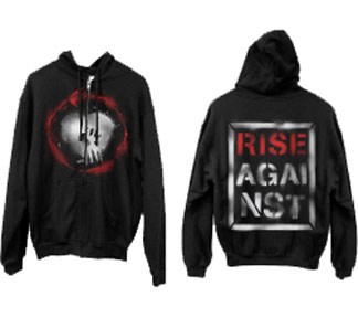 Rise Against Caution Pullover Mens Black Hoodie Small Only
