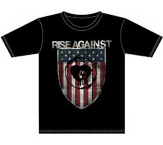Rise Against Shield Mens Black T-Shirt Small Only