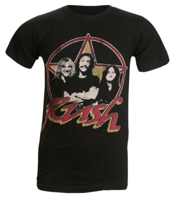 Rush 80 European Tour Vintage Mens Black T-shirt