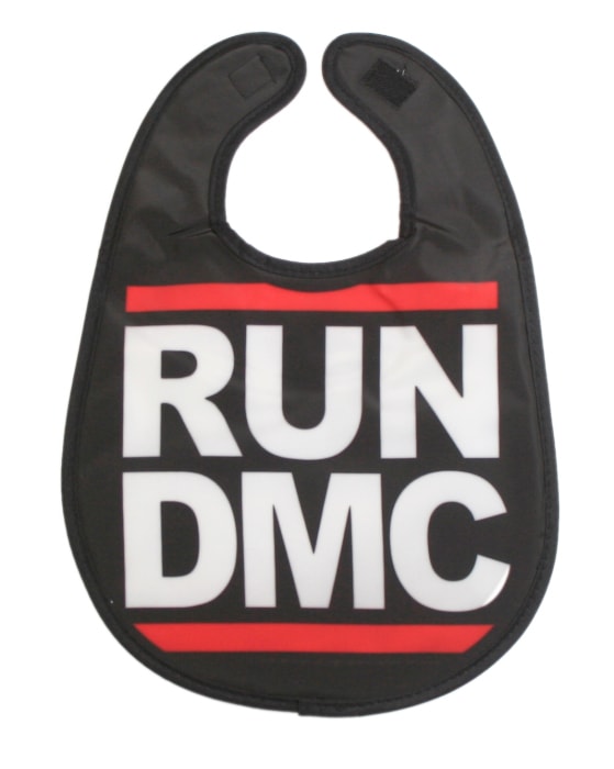 Run DMC Logo Baby Bib - One Size