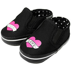 True Love Tatoo Slip On Baby Shoes