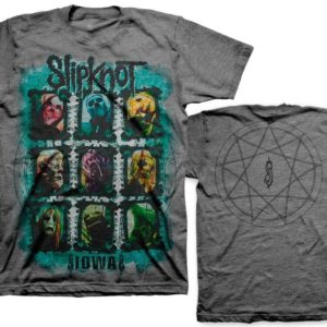 Slipknot Colors Grid Mens Gray T-shirt