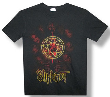Slipknot Golden Outline Mens Black T-shirt