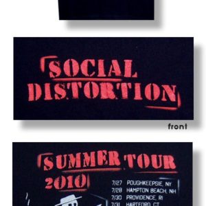 Social Distortion Stencil 2010 Concert Black T-shirt Medium Only