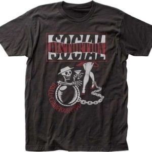 Social Distortion Ball and Chain Mens Black T-shirt