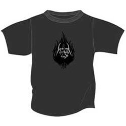 Star Wars Darth Flamed Mens Gray T-shirt