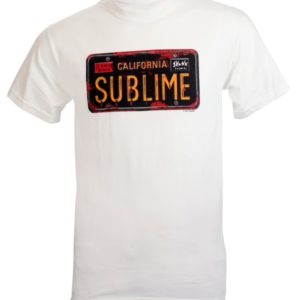 Sublime License Plate Mens White T-shirt