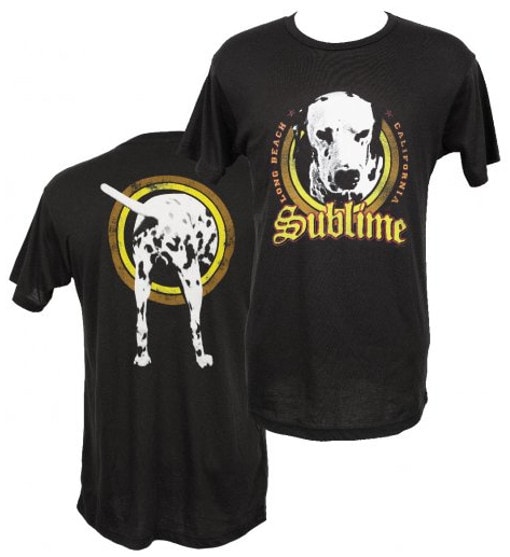 Sublime Lou Dalmatian Mens Black T-shirt