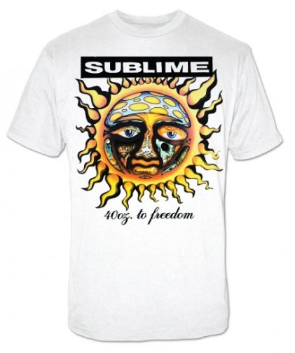 Sublime 40oz to Freedom Mens  White T-shirt