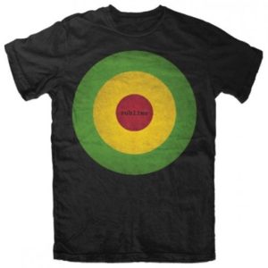 Sublime Rasta Bullseye Mens Black T-shirt