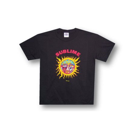 Sublime Sun Logo Youth Black T-shirt Medium Only