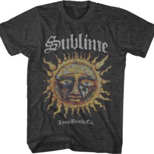 Sublime Logo Stamp Sun Mens Gray T-shirt