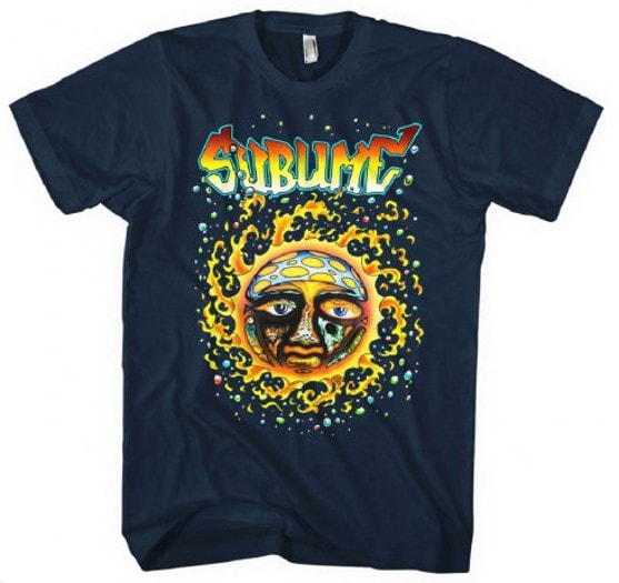 Sublime Sun Solar Burst Mens Blue T-shirt