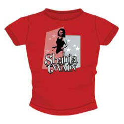 Shania Twain Twitter Fitted Jr Red T-Shirt