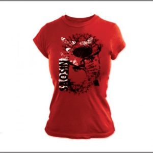 Saosin Moth Jr Women Red T-Shirt (inside out print)